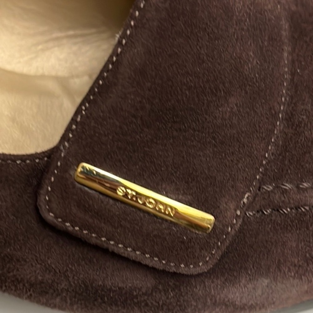 St. John Italian Brown Suede Heels Size 9 - Picture 8 of 12